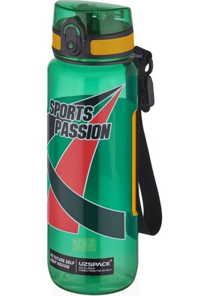 500ML Sports Passion Kayma Yapmayan Tutma Bölmeli Tritan Su Matarası