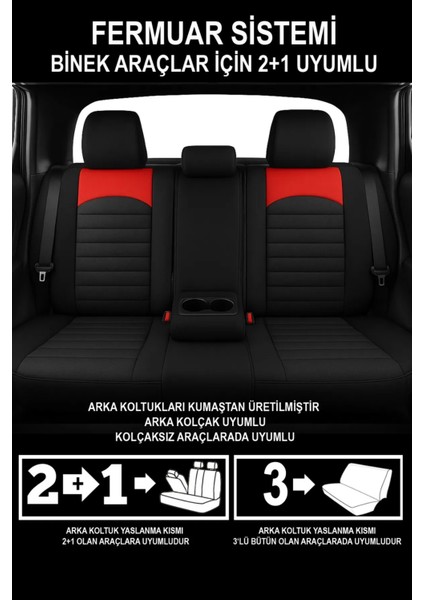 Isuzu D-Max I 3.0 Td Single Cab (163 Hp) 4WD 2011 Uyumlu Tay Tüyü Oto Kılıf Kırmızı