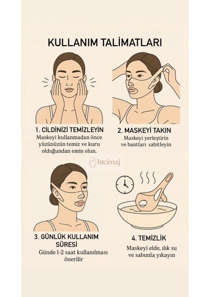 Yüz Korsesi Çene Boyun Bandı Yüz Liposuction,yüz Gıdı Yanak Gıdık Toplama