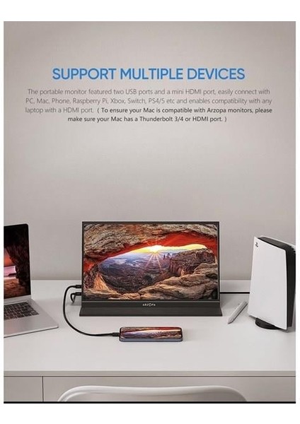 15.6" IPS S1 60Hz Usb-C/mhdmı Multimedya Taşınabilir Monitör (1920 x 1080)