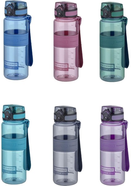 Tritan Su Matarası 500 ml Yenilenen Renkler