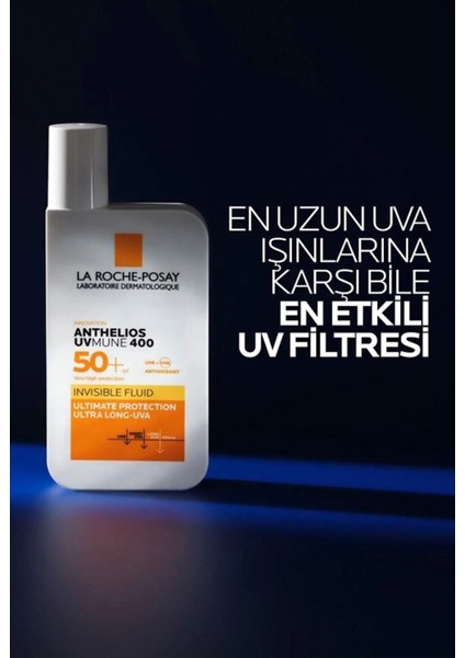 La Roche-Posay Anthelios Uvmune 400 50+ Faktör Güneş Koruyucu Yüz Kremi 50ML (3 Adet)