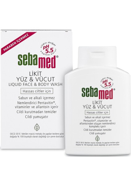 Sebamed Yüz ve Vücut Temizleyici Likit 200ML (3 Lü Set) fiyatları