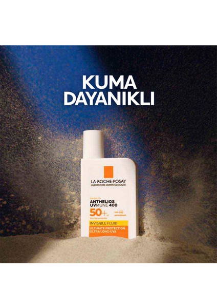 La Roche Posay Anthelios UVMUNE400 Invisible Fluid Tüm Cilt Tipleri Için SPF50+ Yüz Güneş Kremi 50 M