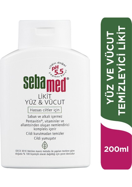 Sebamed Yüz ve Vücut Temizleyici Likit 200ML (2 Li Set) modelleri