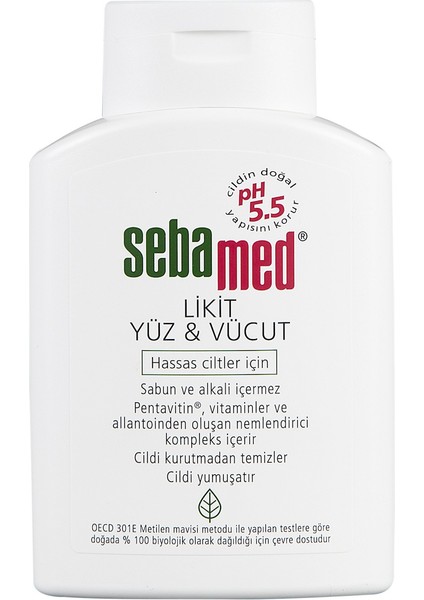Sebamed Yüz ve Vücut Temizleyici Likit 200ML (2 Li Set) indirimleri