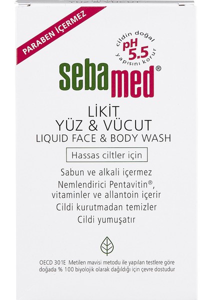 Sebamed Yüz ve Vücut Temizleyici Likit 200ML (2 Li Set)