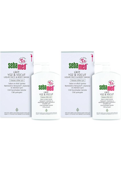 Sebamed Yüz ve Vücut Temizleyici Likit 1000ML (2 Li Set)