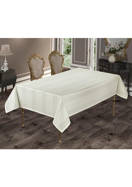 Sade Krem Renk Masa Örtüsü 160X220CM Tablecloth