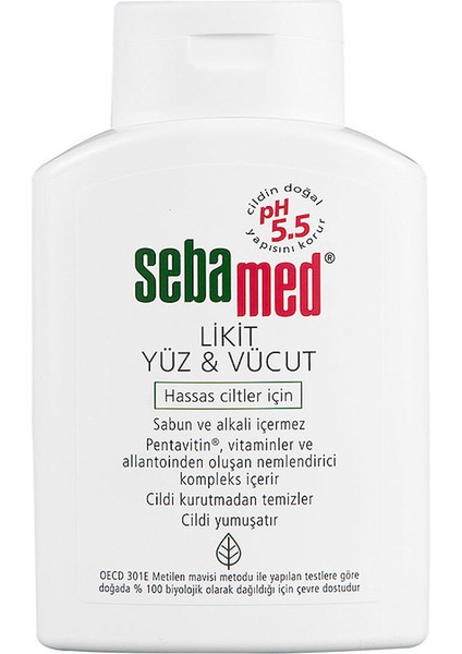 Sebamed Likit Yüz ve Vücut Temizleyici Jel 200 ml