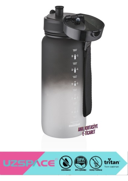 650ML Çift Renkli Sızdırmaz Bpa Içermez Kilitlenebilir Kapaklı Motivasyonel Tritan Matara fiyatları