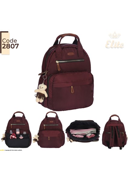 Nirvana Bordo Anne Bebek Bakım Çantası