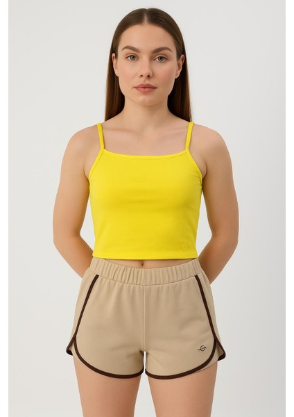 Sarı Kadın Crop