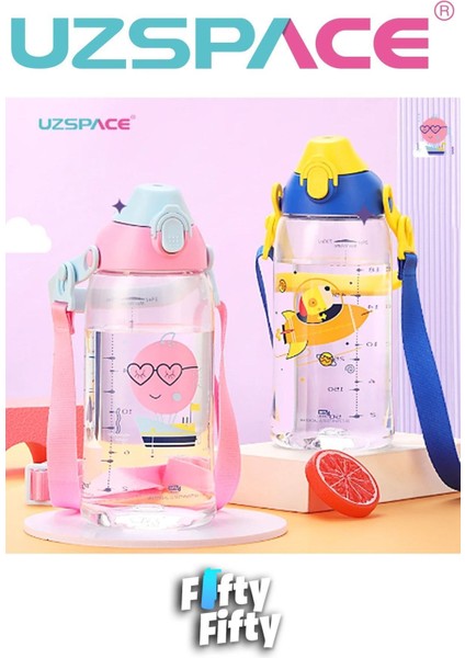 730ML Tritan Tek Kapak Çift Kullanım Pipetli/pipetsiz Askı Aparatlı Tritan Çocuk Su Matarası fırsatları