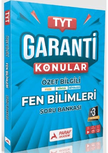 TYT Fen Bilimler Garanti Konular Soru Bankası Normal Boy 2025 Yılı İçin