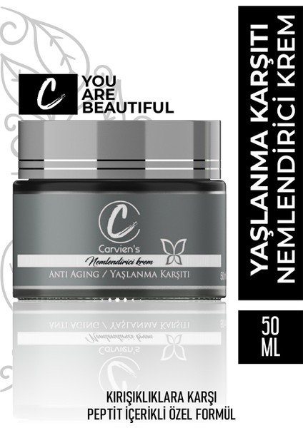 Carvien’s Anti Aging Yüz Bakım Kremi | Yoğun Nemlendirici | Cilt Bakım Kremi | 50 ml