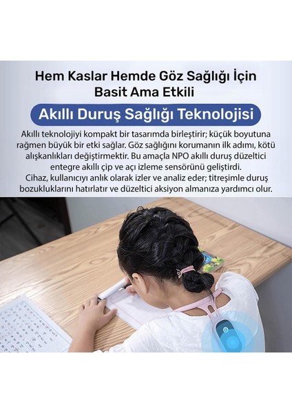Şarjlı Titreşimli Otomatik Hatırlatıcı ve Duruş Düzeltici, Ergonomik ve Akıllı Tasarım