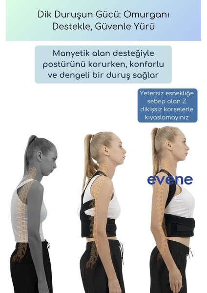 Dik Durus Korsesi Bel Korsesi Manyetik Duruş Korsesi Postureks Korse