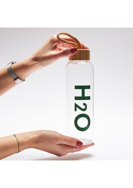 H2O Bambu Kapaklı Cam Matara fırsatları