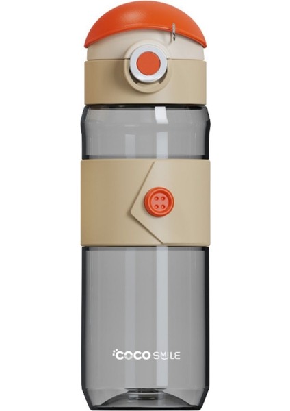 Cocosmile 580ML Silikon Gövde Düğme Desenli Rahat Içim Tritan Çocuk Matarası