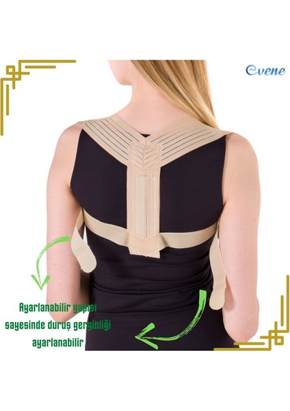 Dik Durus Korsesi Omuz Misina Ipli Çelik Balen Bel Korsesi Önleyici Korse