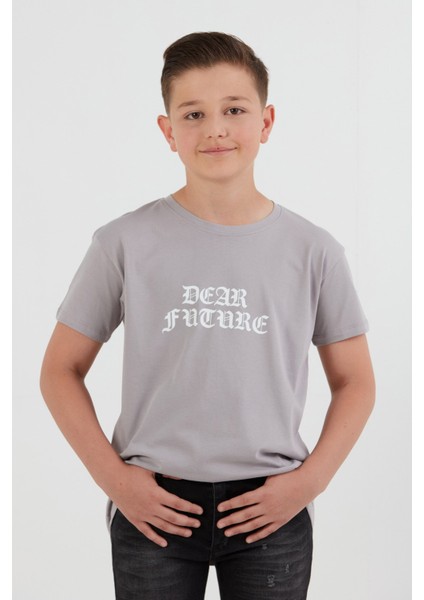 Dear Future Yazı Baskılı Erkek Çocuk Tişört fiyatları