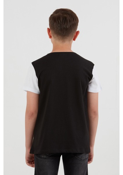 %100 Pamuk Palmiye Baskılı Erkek Çocuk Tişört fırsatları