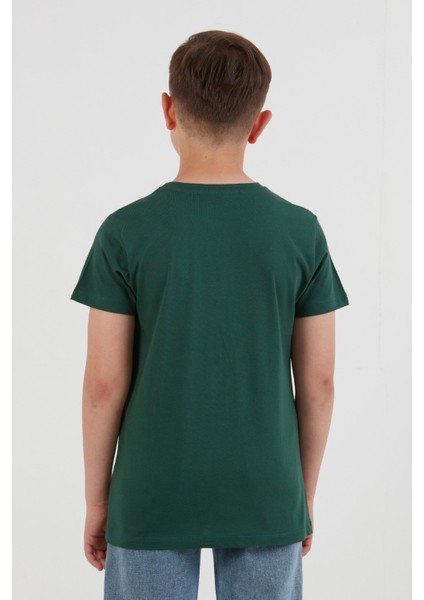 %100 Pamuk Adventure Yazı Baskılı Erkek Çocuk Tişört modelleri