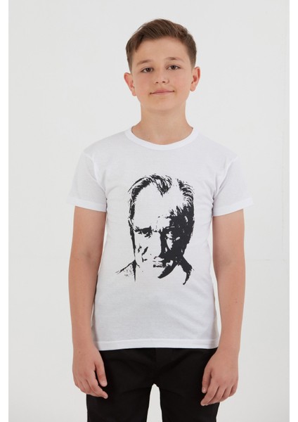 Atatürk Baskılı Unisex Çocuk Tişört fiyatları