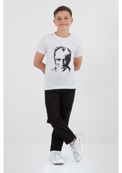 Atatürk Baskılı Unisex Çocuk Tişört modelleri