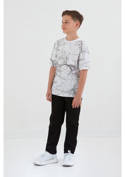 Şimşek Baskılı Bisiklet Yaka Erkek Çocuk Tişört fırsatları
