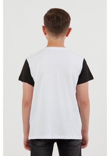 %100 Pamuk Palmiye Baskılı Erkek Çocuk Tişört modelleri