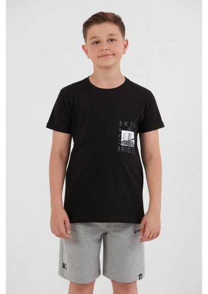 %100 Pamuk Baskılı Erkek Çocuk Tişört