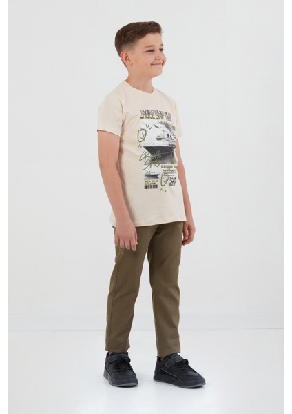 %100 Cruise Ship Time Baskılı Erkek Çocuk Tişört fırsatları