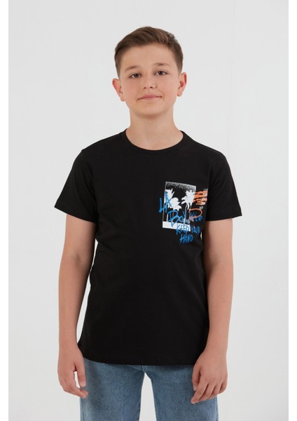 %100 Pamuk Yazı Baskılı Erkek Çocuk Tişört fiyatları