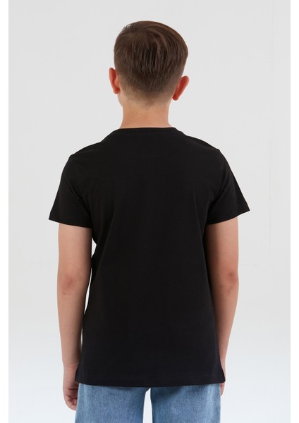 %100 Pamuk Yazı Baskılı Erkek Çocuk Tişört fırsatları