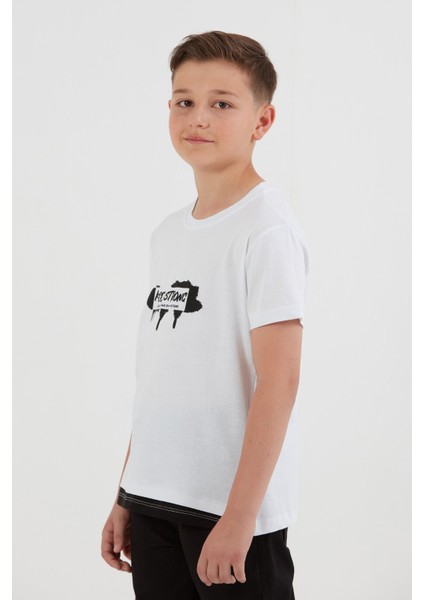 Keep Strong Baskılı Erkek Çocuk Tişört modelleri