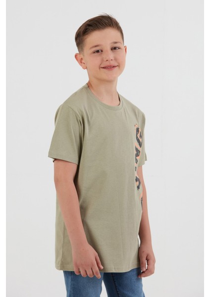 %100 Pamuk Trying Baskılı Erkek Çocuk Tişört indirimleri