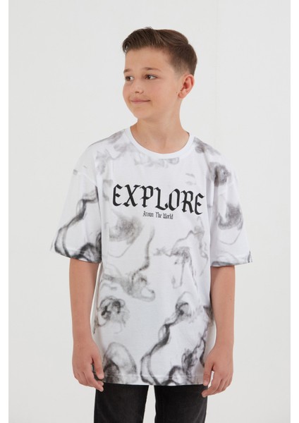 Explore Yazı Baskılı Erkek Çocuk Tişört indirimleri