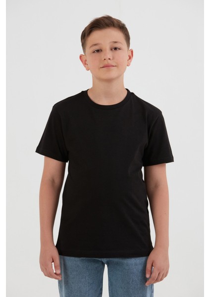 %100 Pamuk Basic Unisex Çocuk Tişört