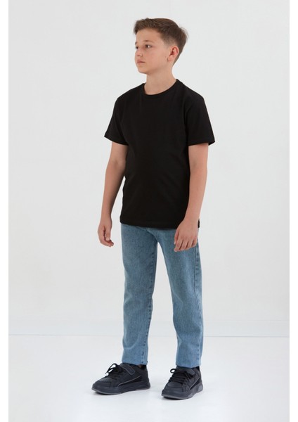 %100 Pamuk Basic Unisex Çocuk Tişört modelleri