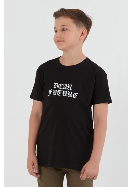 Dear Future Yazı Baskılı Erkek Çocuk Tişört fiyatları