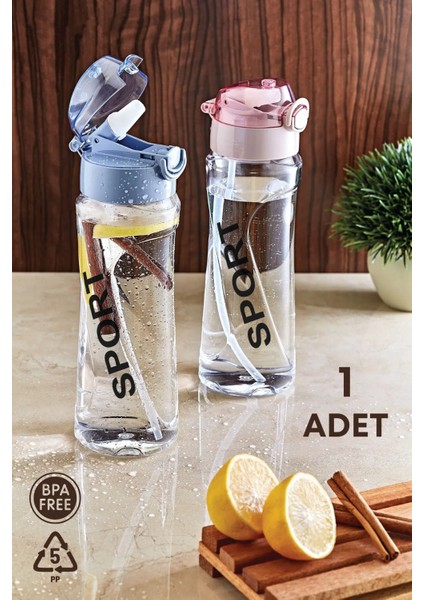 Plastik Polikarbon Pipetli Su Matarası Su Şişesi Suluk 700 ml Spor Salonu Su Şişesi Sporcu Suluk-Ma fiyatları