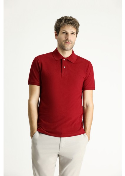 Slim Fit Dar Kesim Nakışlı Pamuk Polo Yaka Tişört modelleri