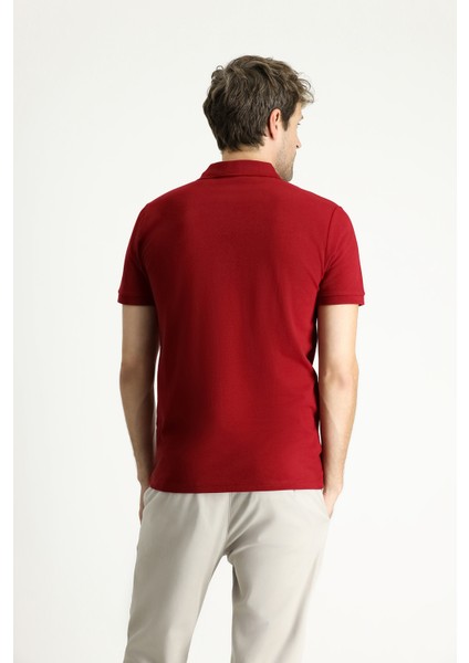 Slim Fit Dar Kesim Nakışlı Pamuk Polo Yaka Tişört fırsatları
