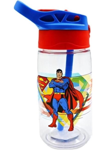 Süperman Figürlü Pipetli Matara 480 ml TP696-51
