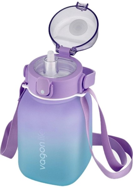 1100ML Askılı Pipetli/pipetsiz Kullanım Çift Renk Matara (Çıkartma Hediyeli) fiyatları