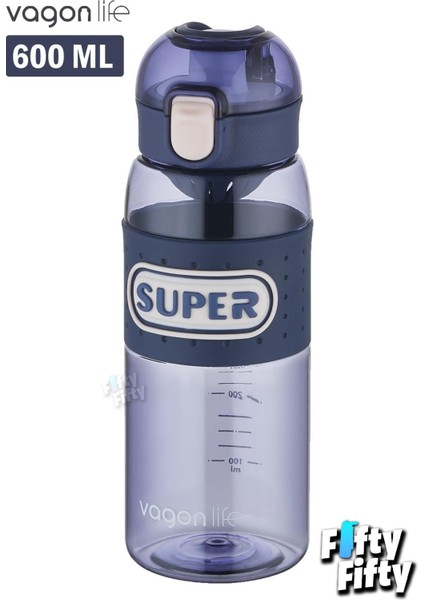 600 ml Rahat Içim (Pipetsiz) Kulplu Kaydırmaz Gövde Su Matarası -SÜZGEÇLI-FFVGN2024600ML