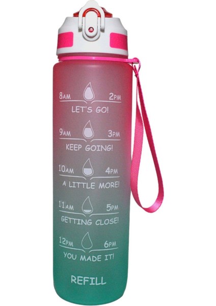- 1 Litre- 1 Lt Motivasyonel Zaman Çizelgeli Matara&suluk- Spor&outdoor - Bpa Free