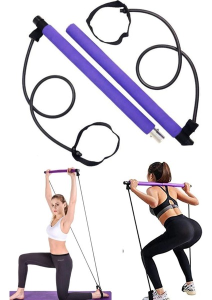 Çok Renkli Portable Pilates Studio Jimnastik Egzersiz Çubuğu Pilates Direnç Lastiği fiyatları
